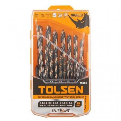 TOLSEN JUEGO DE BROCAS HSS 75086 19 PCS 1.0-10MM World Shop