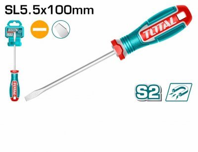 TOTAL DESTORNILLADOR DE PUNTA PLANA MAGNÉTICA TSDSL5100 World Shop