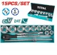 TOTAL KIT HERRAMIENTA  THT341151 15PCS World Shop