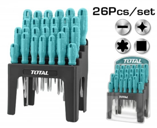 TOTAL JUEGO DE DESTORNILLADORES 26PCS THTDC252601 World Shop