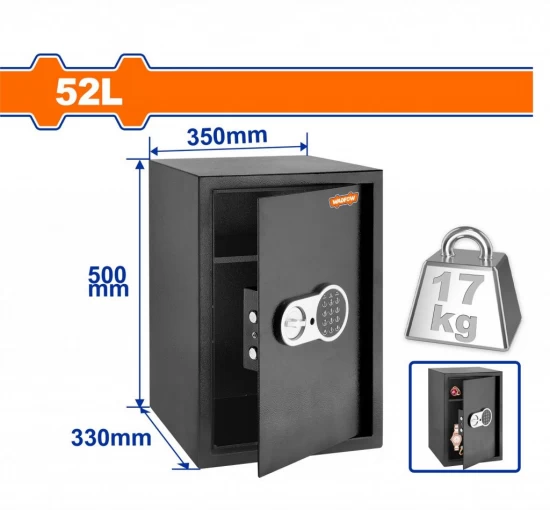 WADFOW CAJA FUERTE  DIGITAL 50X35X33CM   WEB1550  World Shop