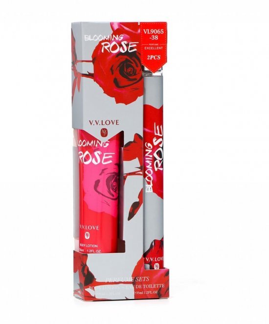 V.V.LOVE PERFUME BLOOMING ROSE  SET 2PCS  VL9065-38 World Shop