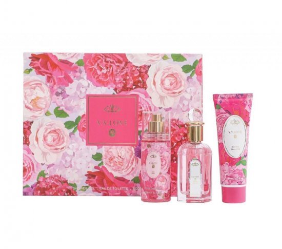 V.V.LOVE  JUST DIVA PINK FLORAL SET 3PCS  VL-5040 World Shop