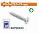 WADFOW  TORNILLOS PARA METAL PHILLIPS AUTORROSCANTE 3/4  3.5X19MM   WXSC913 300PCS World Shop