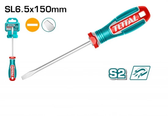 TOTAL  DESTORNILLADOR PLANO PUNTA MAGNÉTICA  TSDSL6150 World Shop