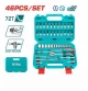 TOTAL KIT DE HERRAMIENTAS JUEGO DE DADOS  46PCS THT141462 World Shop