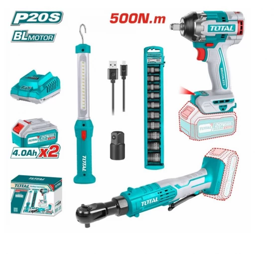 TOTAL KIT COMBINADO  INALÁMBRICO 20V TOSLI240461 World Shop