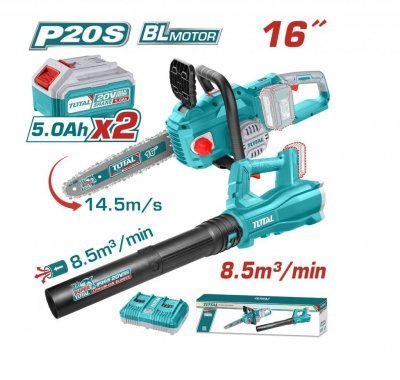 TOTAL  COMBO MOTOSIERRA +SOPLADOR 20V  TOSLI240463 World Shop