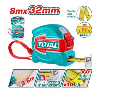 TOTAL  CINTA MÉTRICA  8M X 32MM  TMT80832 World Shop