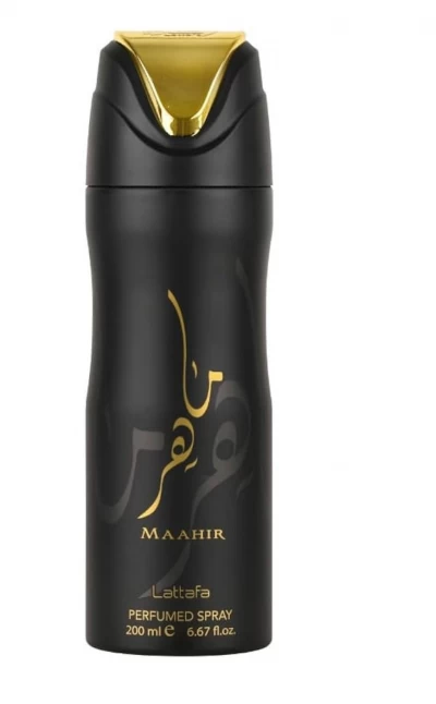 LATTAFA BODY SPRAY UNISEX MAAHIR  200ML World Shop