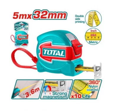 TOTAL CINTA MÉTRICA DE ACERO  5M X32MM   TMT80532 World Shop